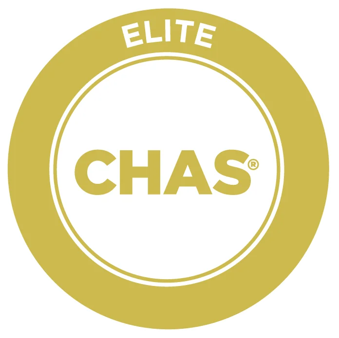 CHAS Elite (SSIP) certificate held by First Rate Roofing